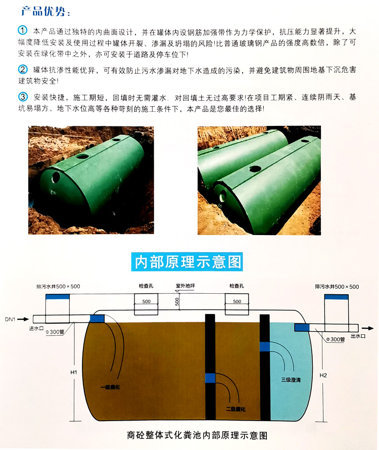畅好乡玻璃钢化粪池